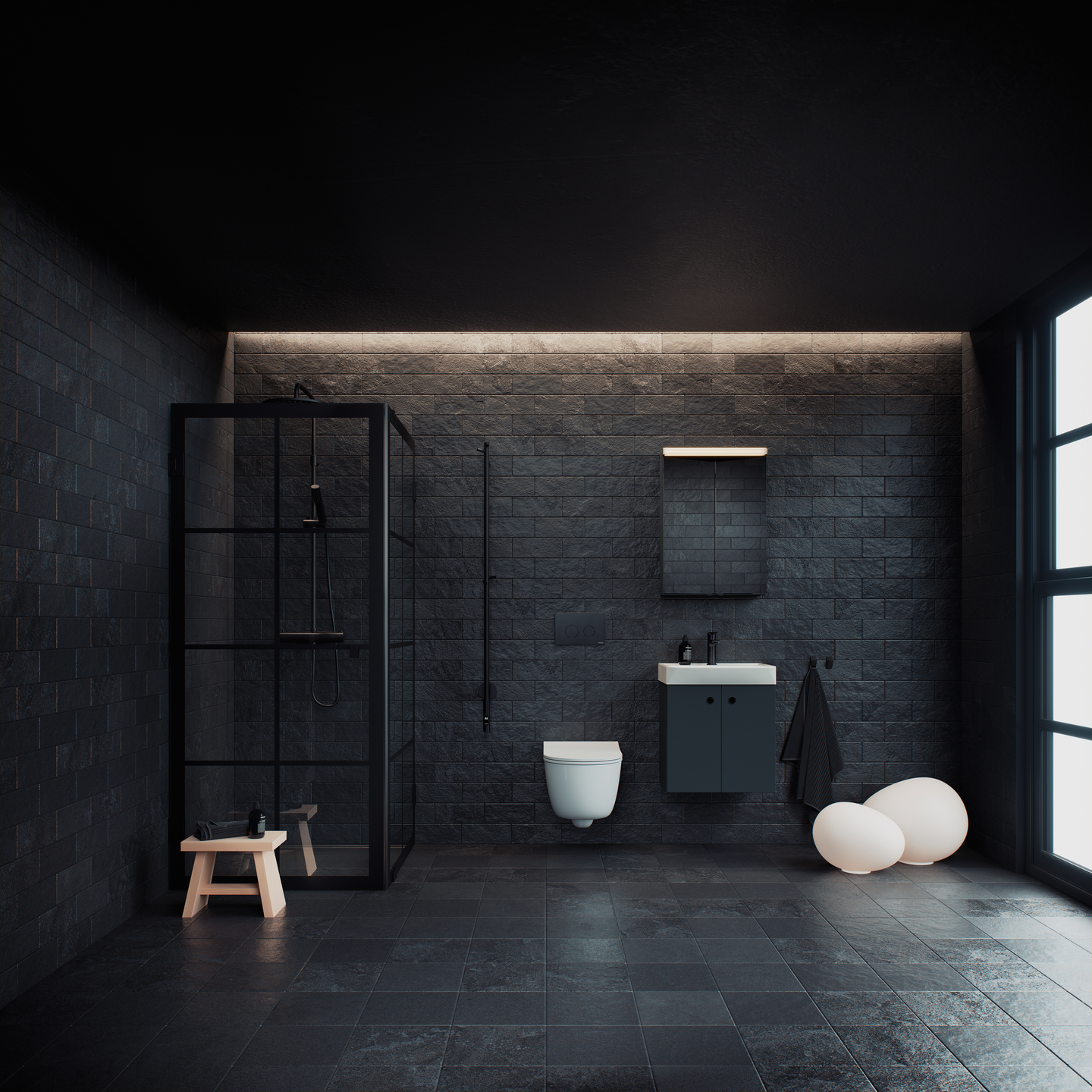 BELYSNING SVEDBERGS DOVRE GRAFITGRÅ LED 50X17X3,2CM