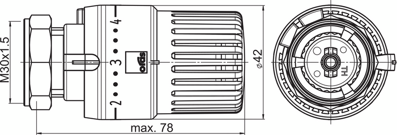 Patteritermostaatti Oras 443000
