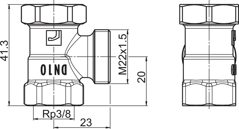 Paluuventtiili Oras kulma 3/8 443610