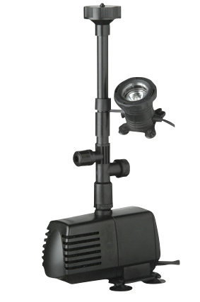 Suihkulähdepumppu Xtra 1000 + valo Aqualight