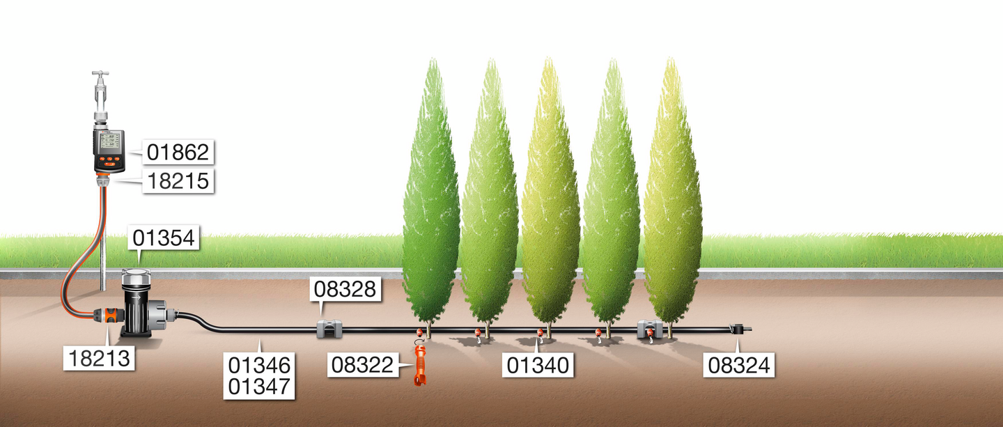 Runkoputki Gardena MDS 13mm 15m 01346-20