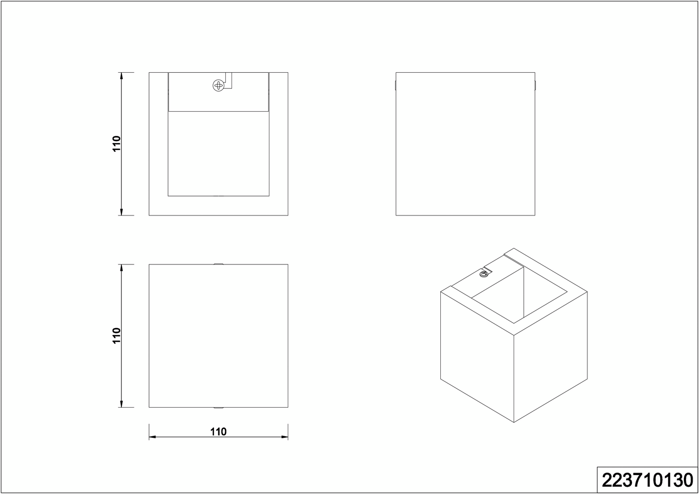 Seinävalaisin TRIO Brad led 11cm puu