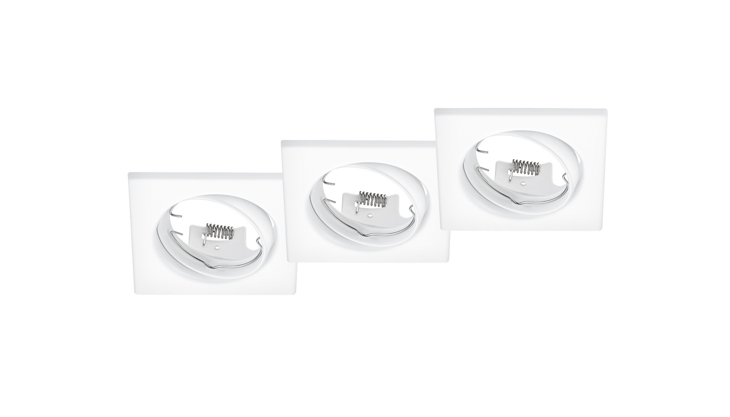 Uppospotti TRIO Jura GU10 3-os neliö mattavalkoinen