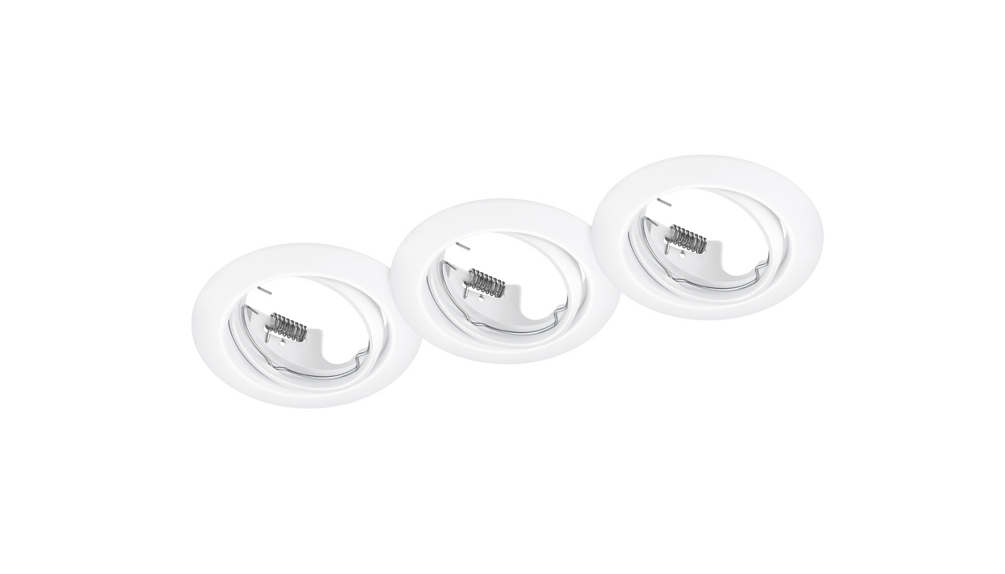 Uppospotti TRIO Jura GU10 3-os pyöreä mattavalkoinen