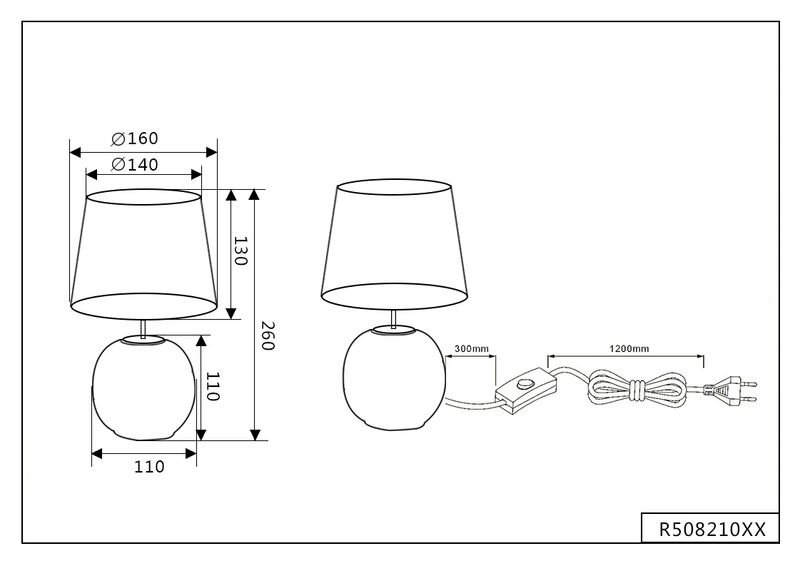 Pöytävalaisin TRIO Sophia E14 harmaa
