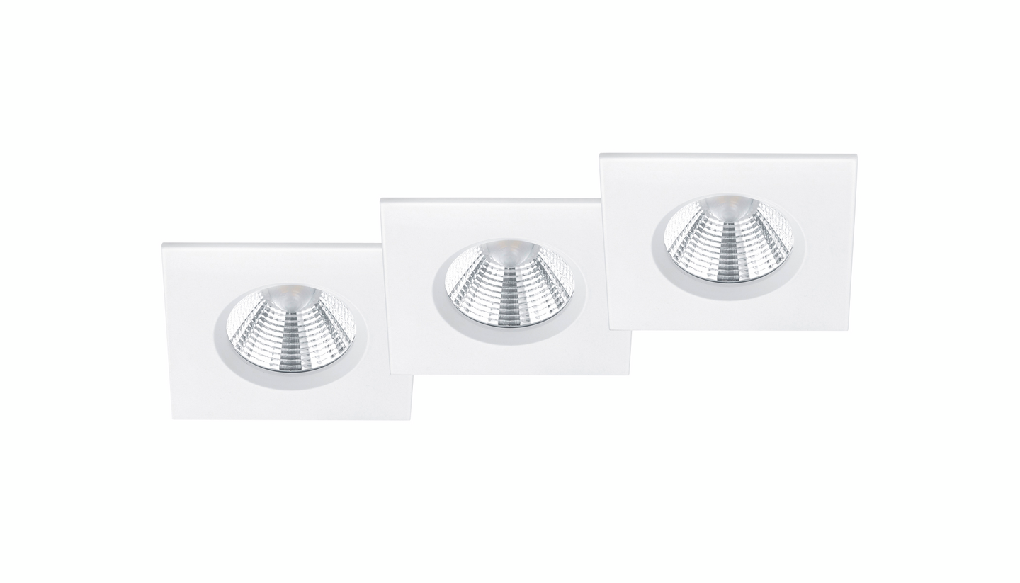 Uppospotti Trio Zagros led 3-os neliö mattavalkoinen