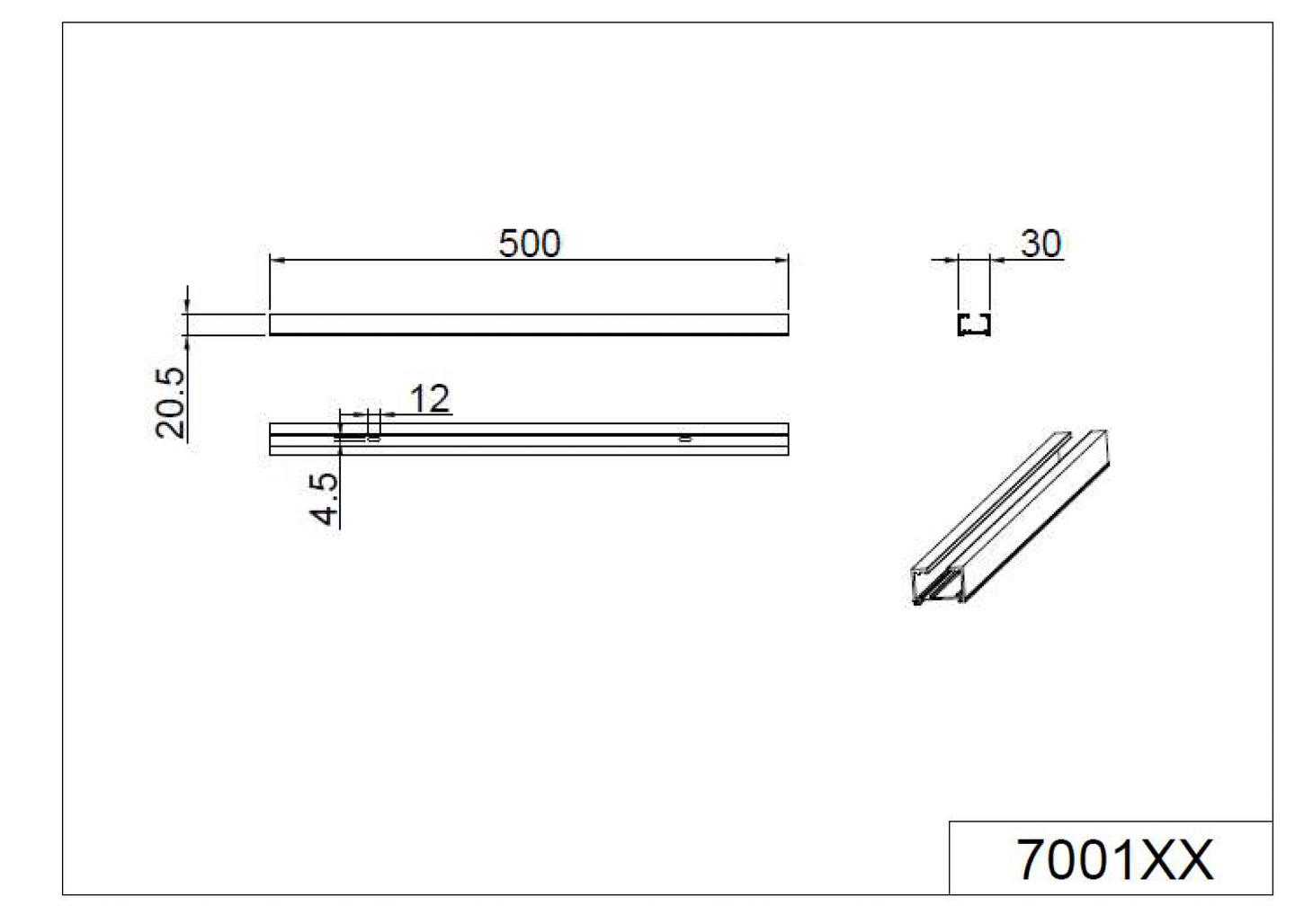 Kisko TRIO Duoline 50cm mattamusta