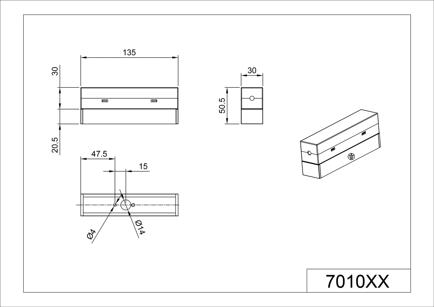 Virransyöttörasia TRIO Duoline mattamusta