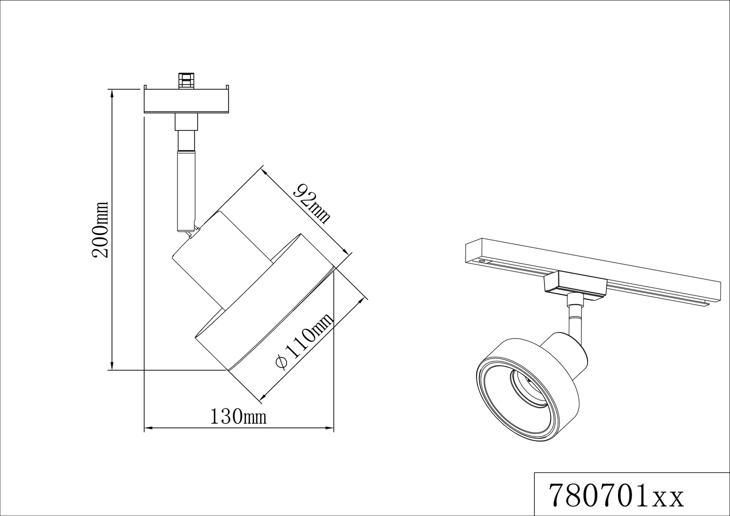 Spotti TRIO Duoline Leon GU10 1-os mattamusta