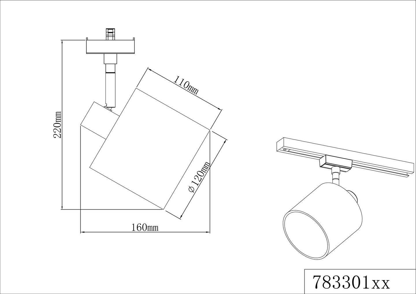 Spotti TRIO Duoline Tommy E14 1-os musta/kulta