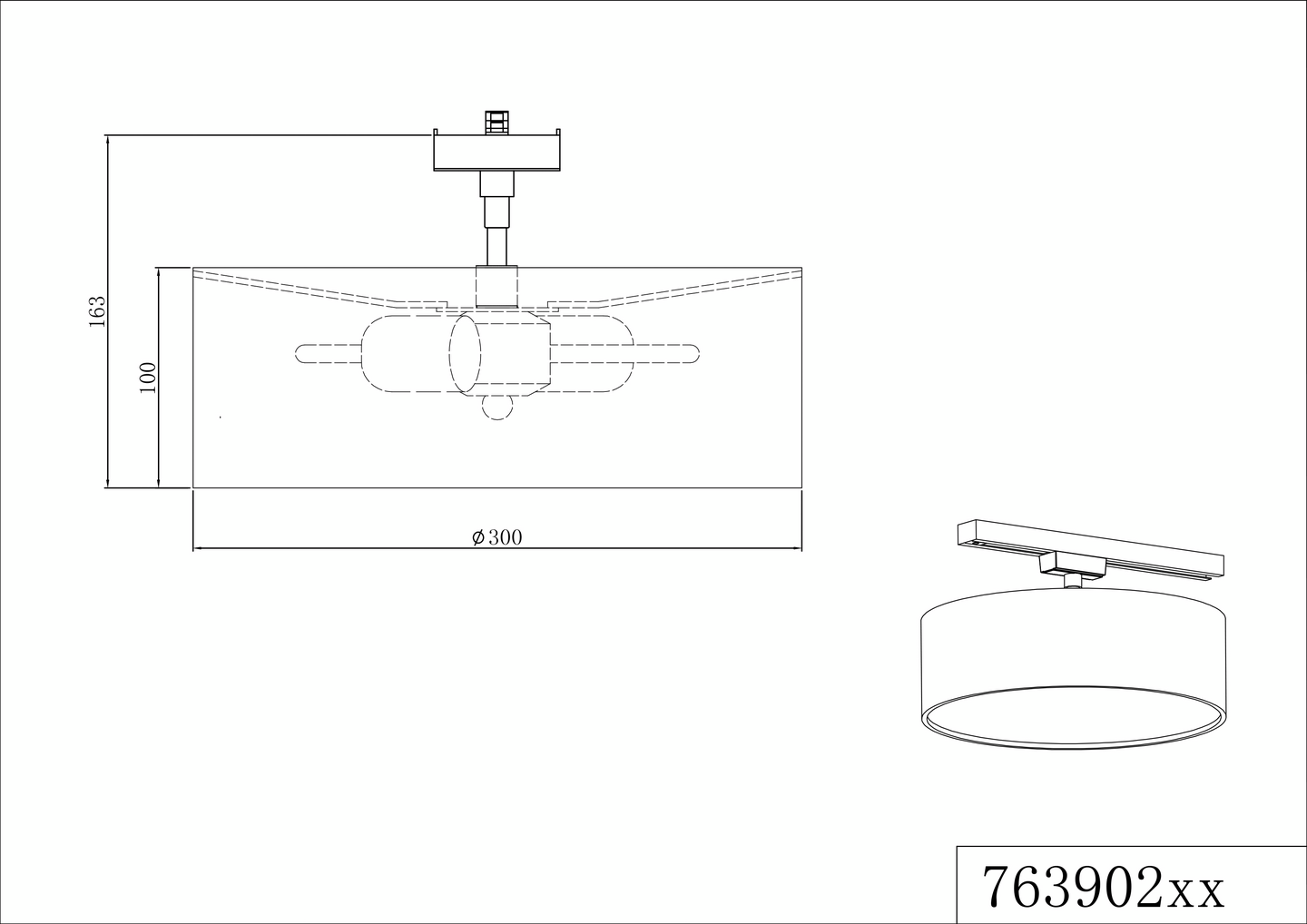 Kattovalaisin TRIO Duoline Hot E27 2-os 30cm harmaa