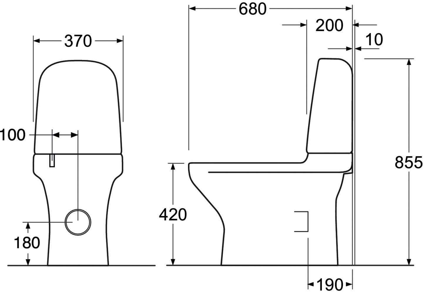 Wc-istuin Gustavsberg 8300HF Estetic Ebony musta SC/QR