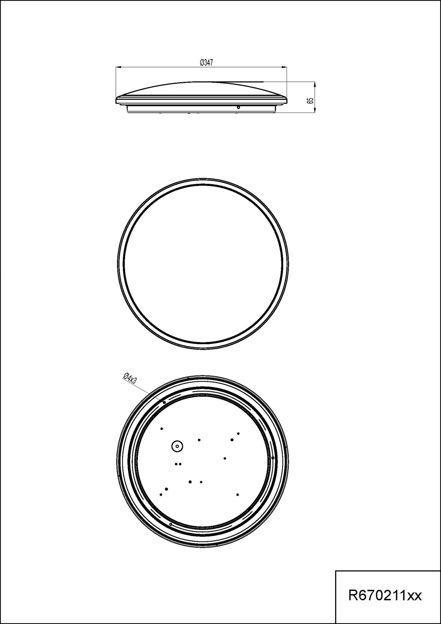 Kattovalaisin TRIO Limbus led 34cm mattavalkoinen