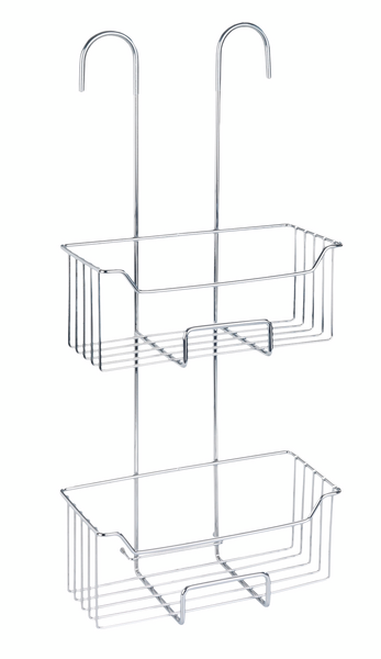 Suihkuhylly sekoittajaan Wenko Milo ruostumatonta terästä kaksi koria