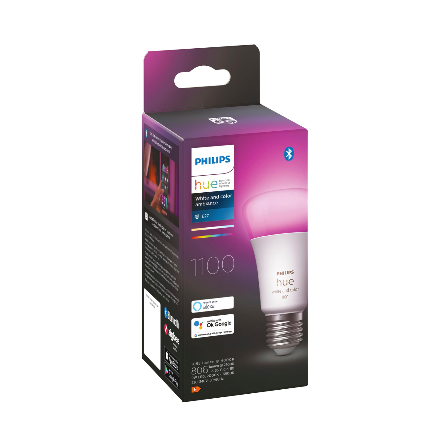 LJUSKÄLLOR PHILIPS HUE HUE FÄRG 9W E27 PHI