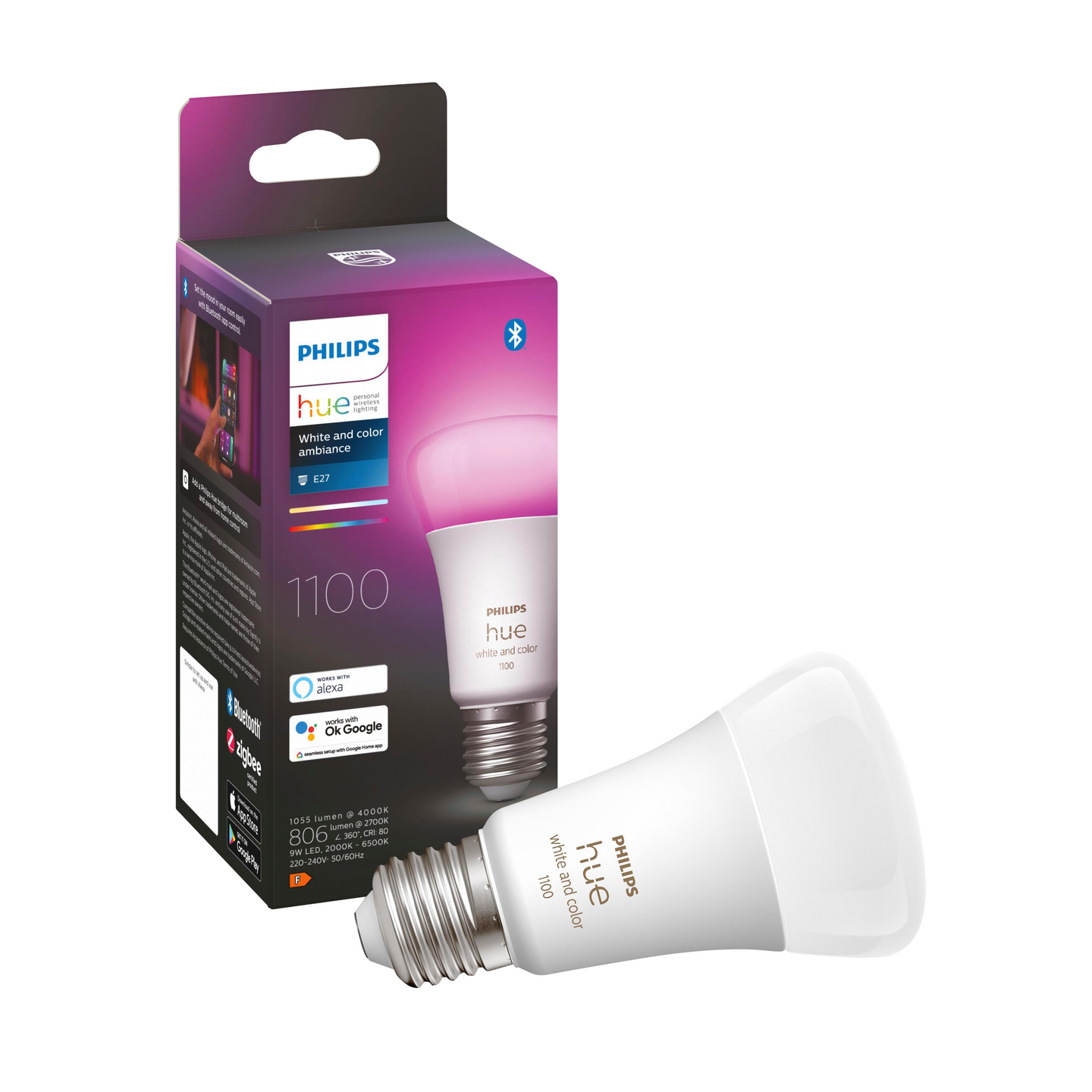 LJUSKÄLLOR PHILIPS HUE HUE FÄRG 9W E27 PHI