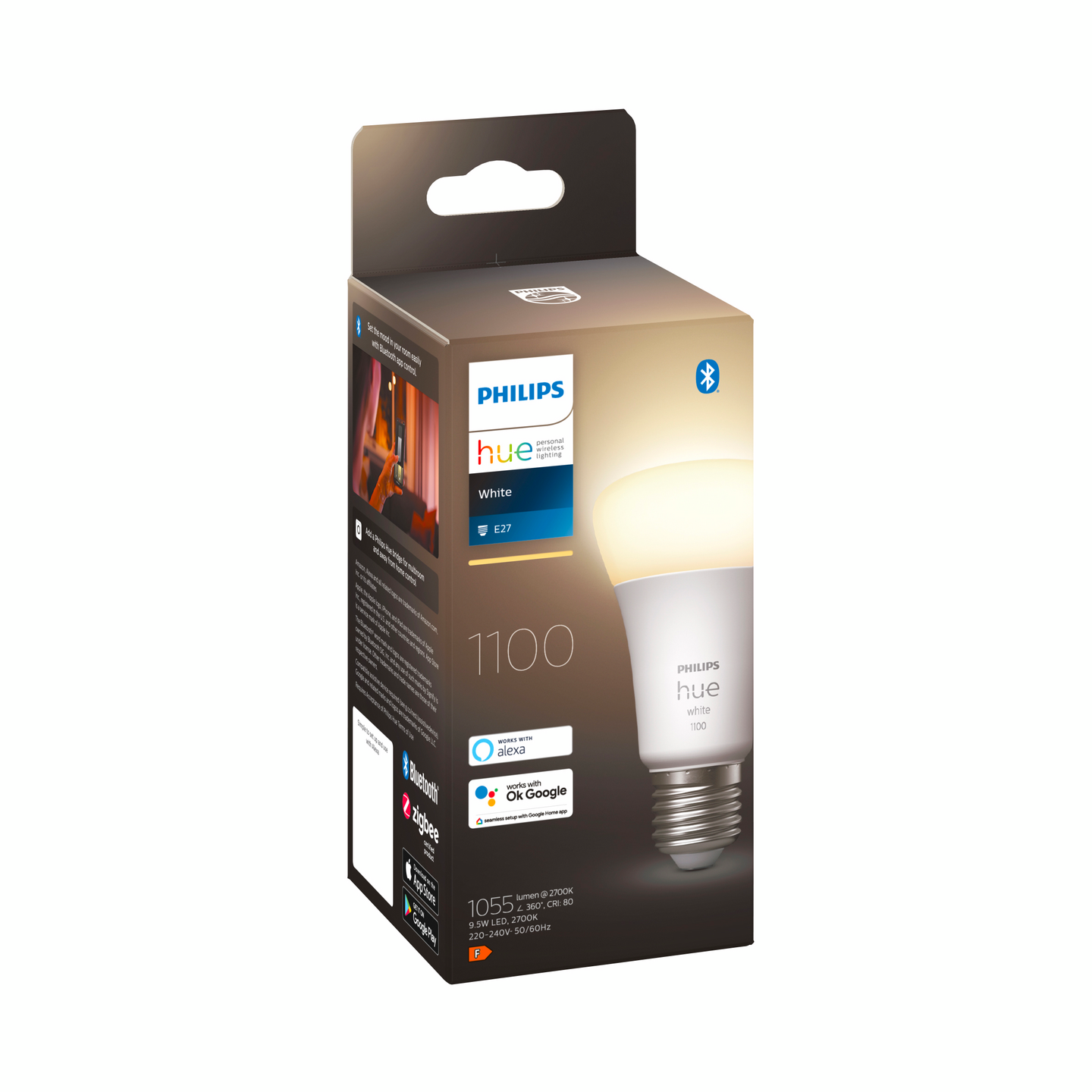 LJUSKÄLLOR PHILIPS HUE HUE VIT 9,5W E27 PH