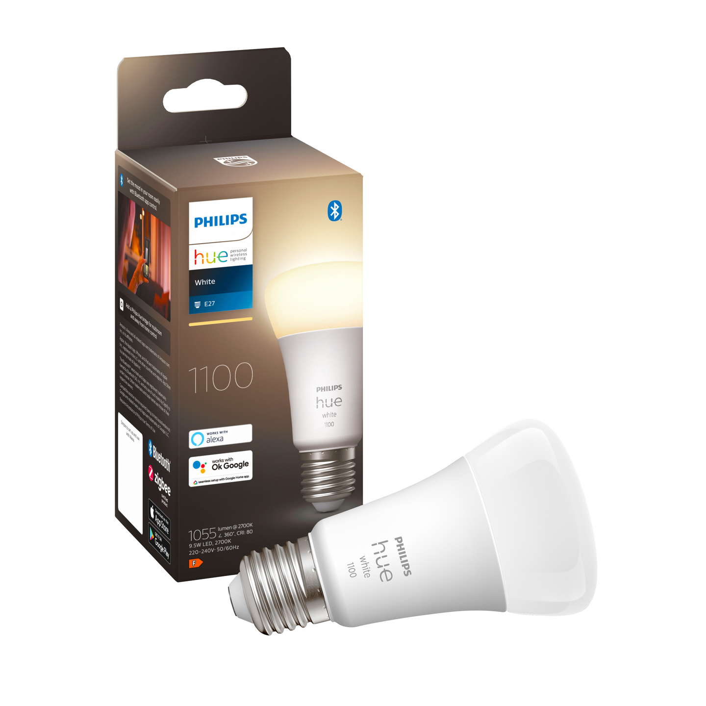 LJUSKÄLLOR PHILIPS HUE HUE VIT 9,5W E27 PH