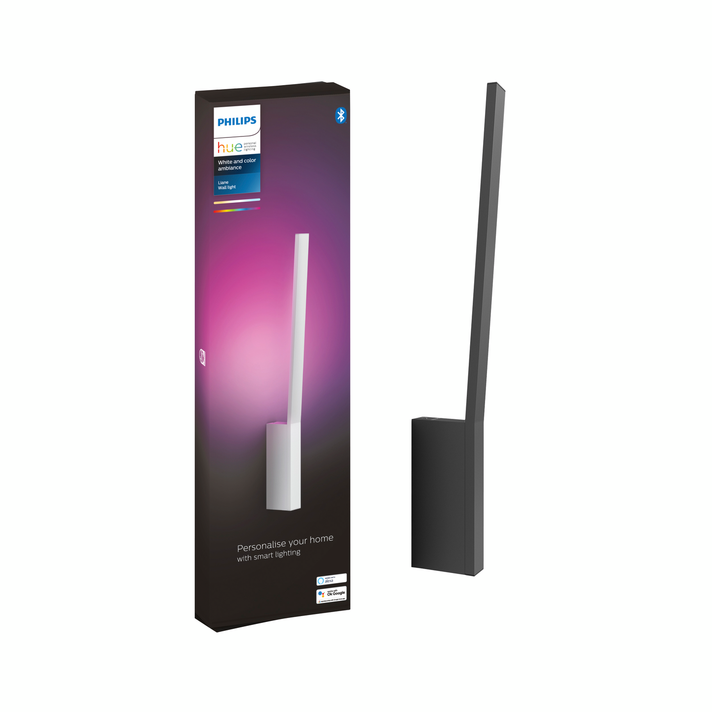 Seinävalaisin Philips Hue Liane musta 12W 24V