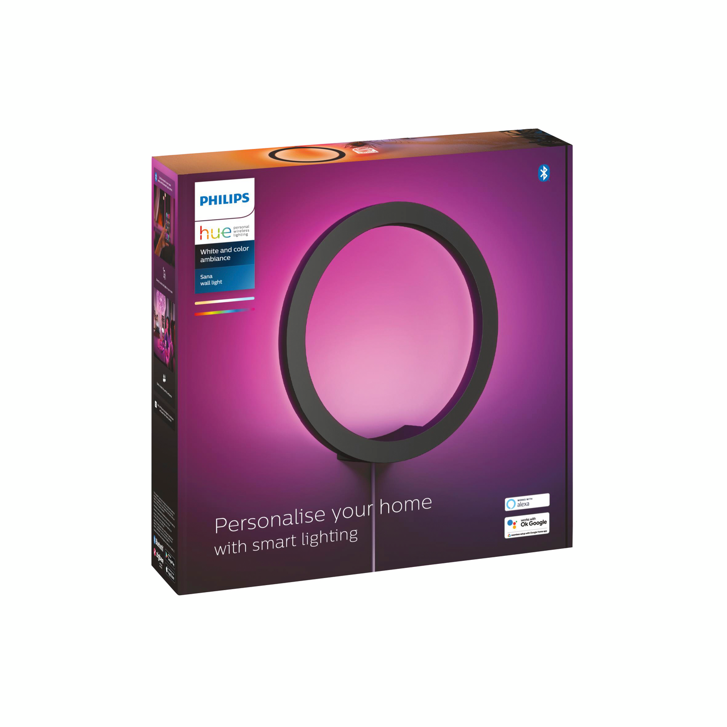Seinävalaisin Philips Hue Sana musta 20W 24V