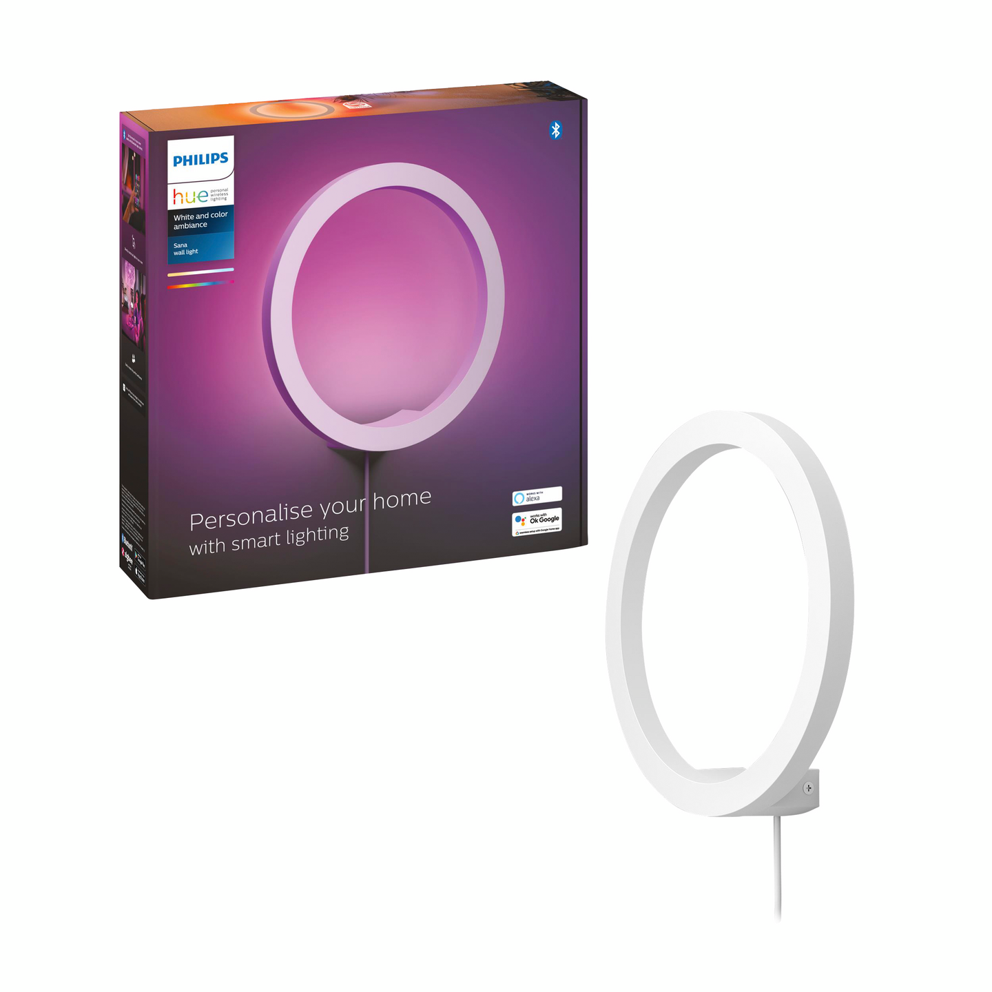 Seinävalaisin Philips Hue Sana valkoinen 20W 24V