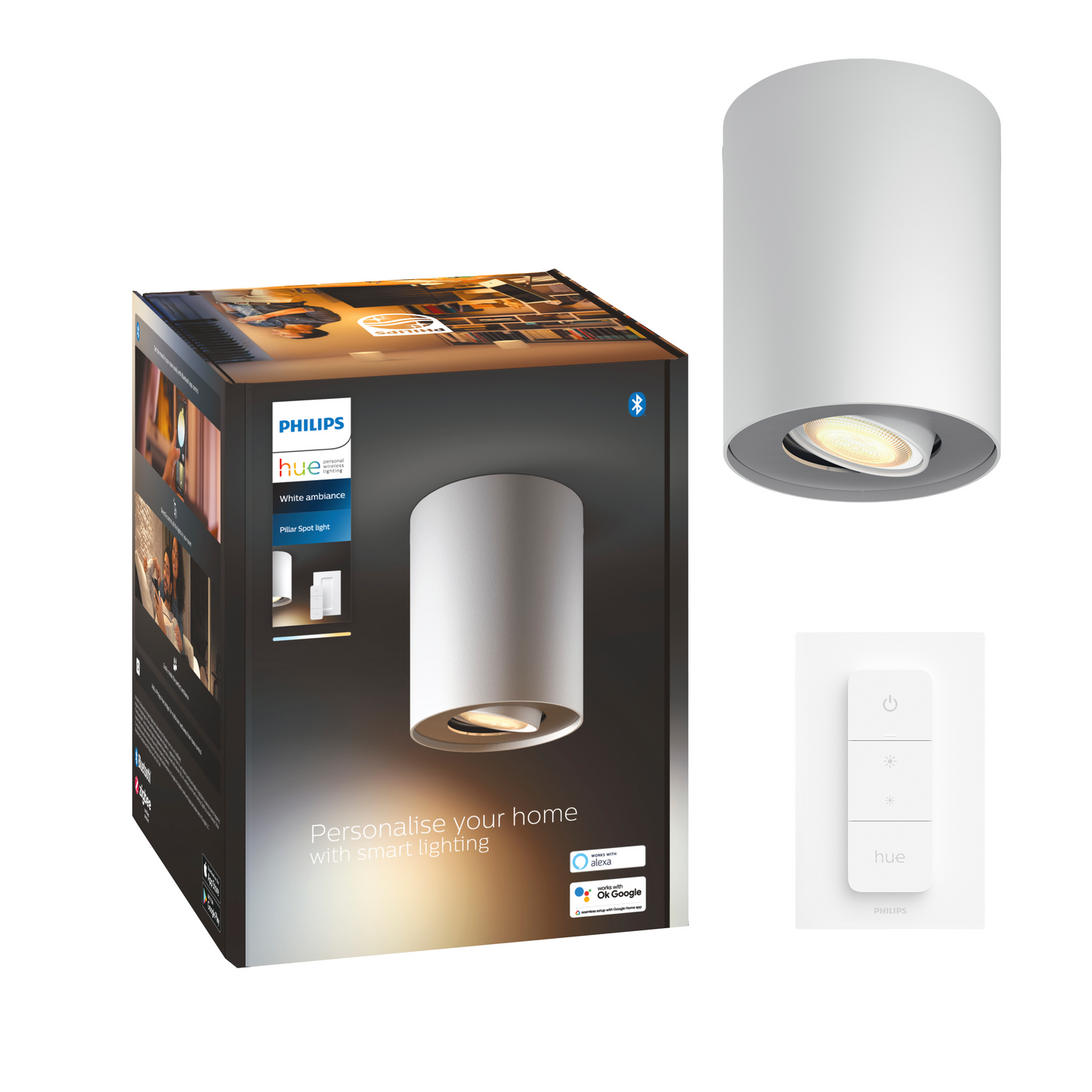 Kohdevalaisin Philips Hue Pillar valkoinen 1x5W 230V