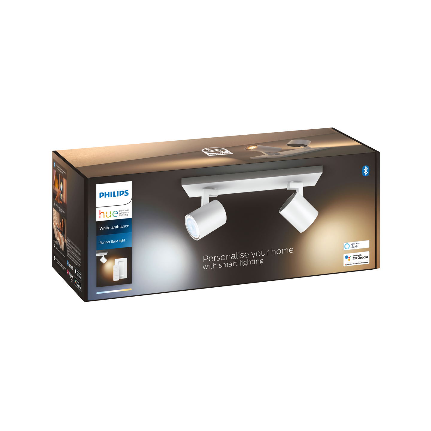 Kohdevalaisin Philips Hue Runner valkoinen 2x5W 230V