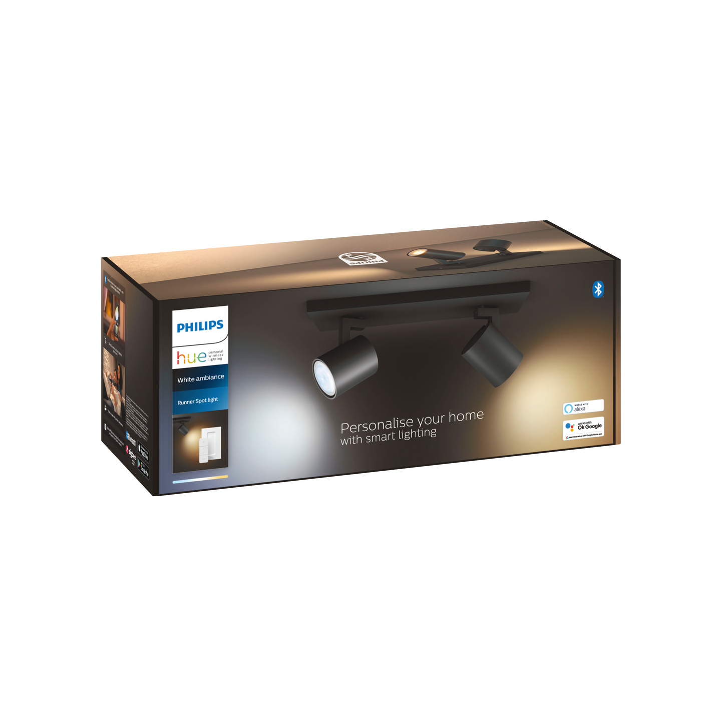 Kohdevalaisin Philips Hue Runner musta 2x5W 230V