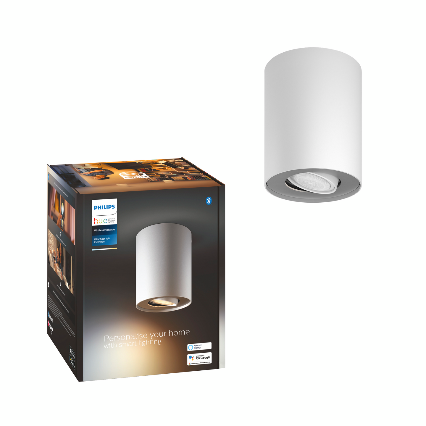 Kohdevalaisin Philips Hue Pillar valkoinen