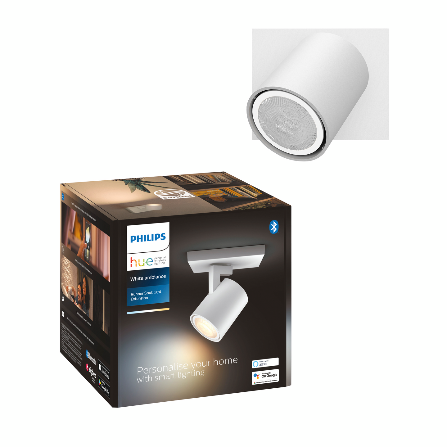 Kohdevalaisin Philips Hue Pillar valkoinen