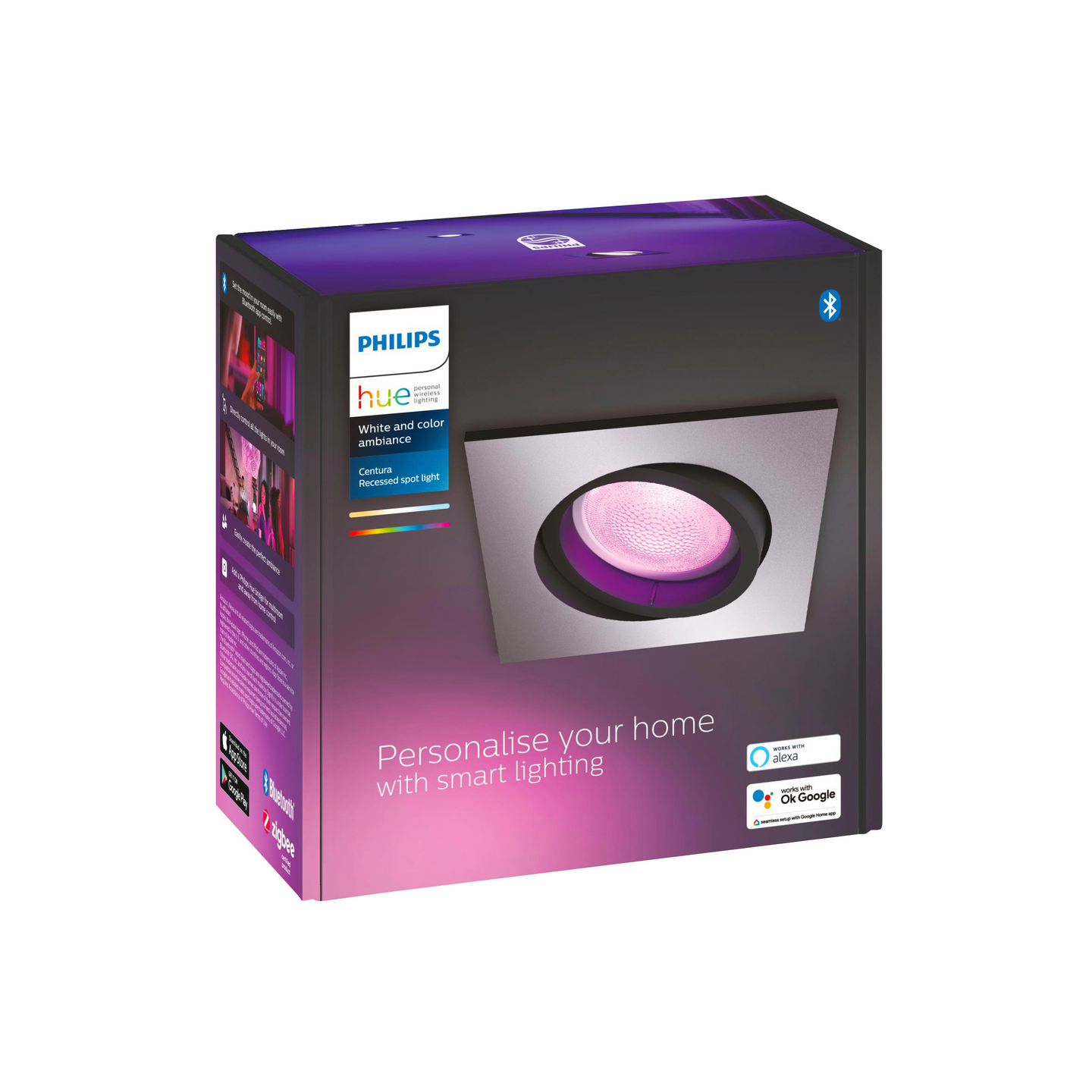 Upotettava kohdevalo Philips Hue Centura neliö alumiini 1x5.7W