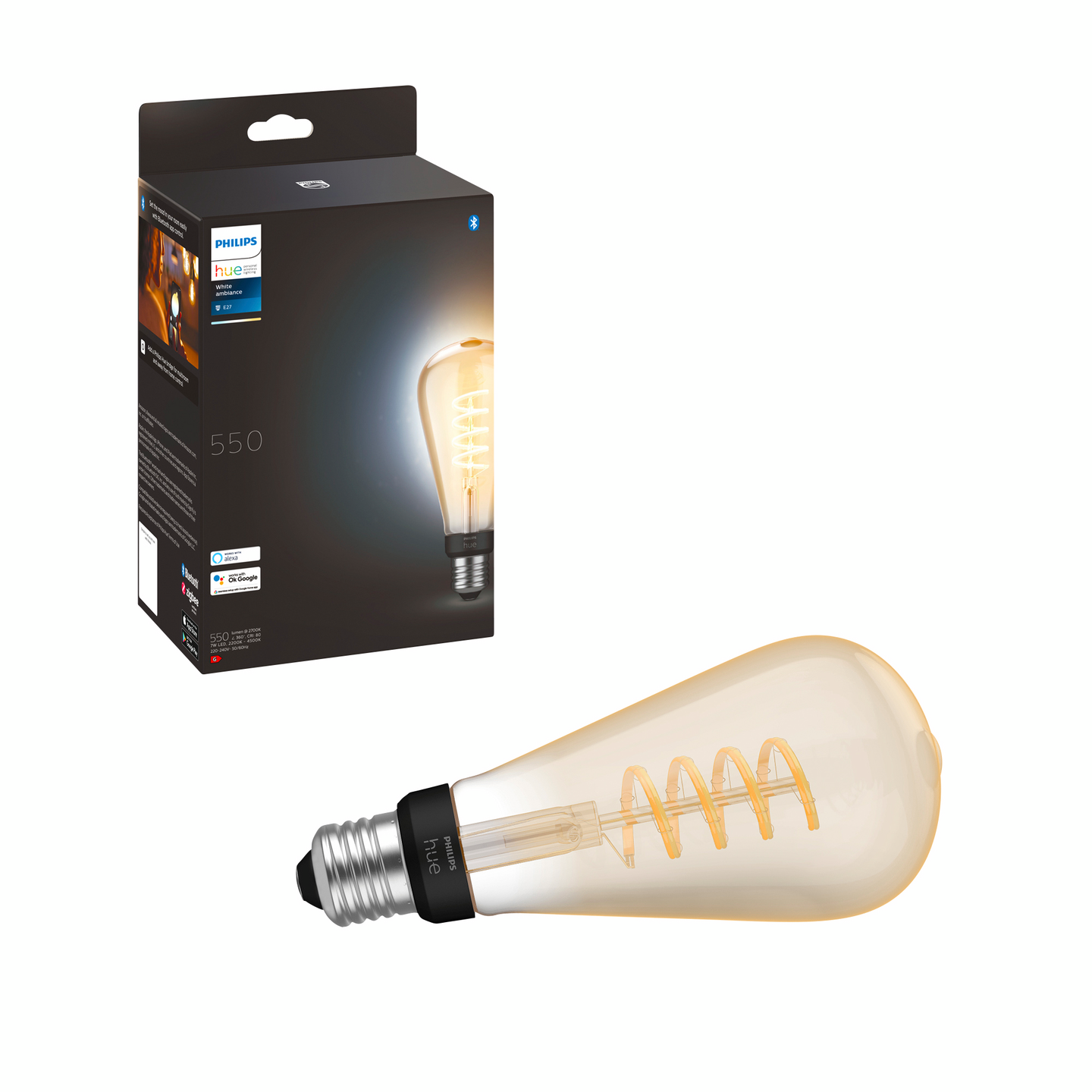 PHILIPS HUE VIT AMB FIL 40W ST 72 E27