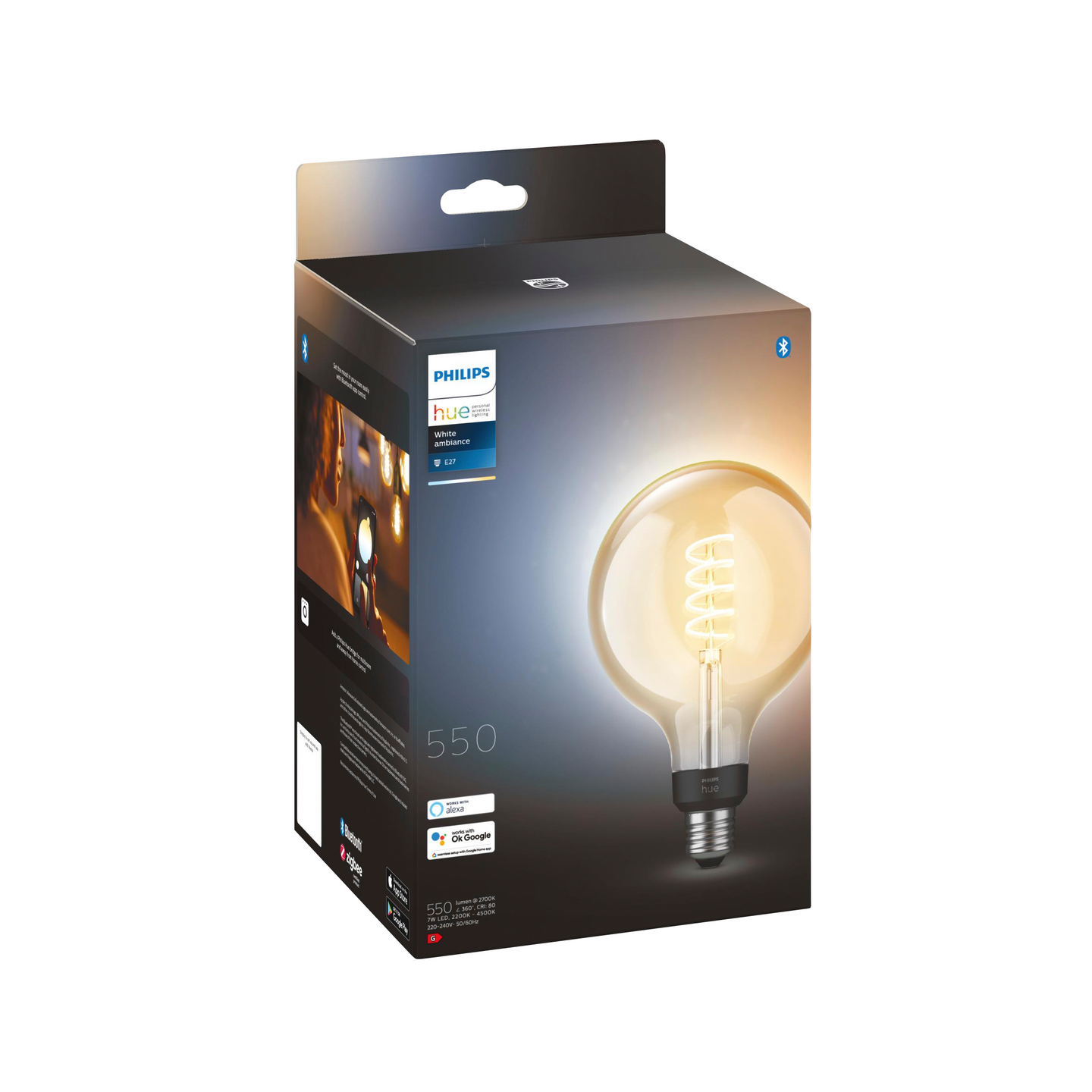 PHILIPS HUE VIT AMB FIL 40W GL OB 125 E27