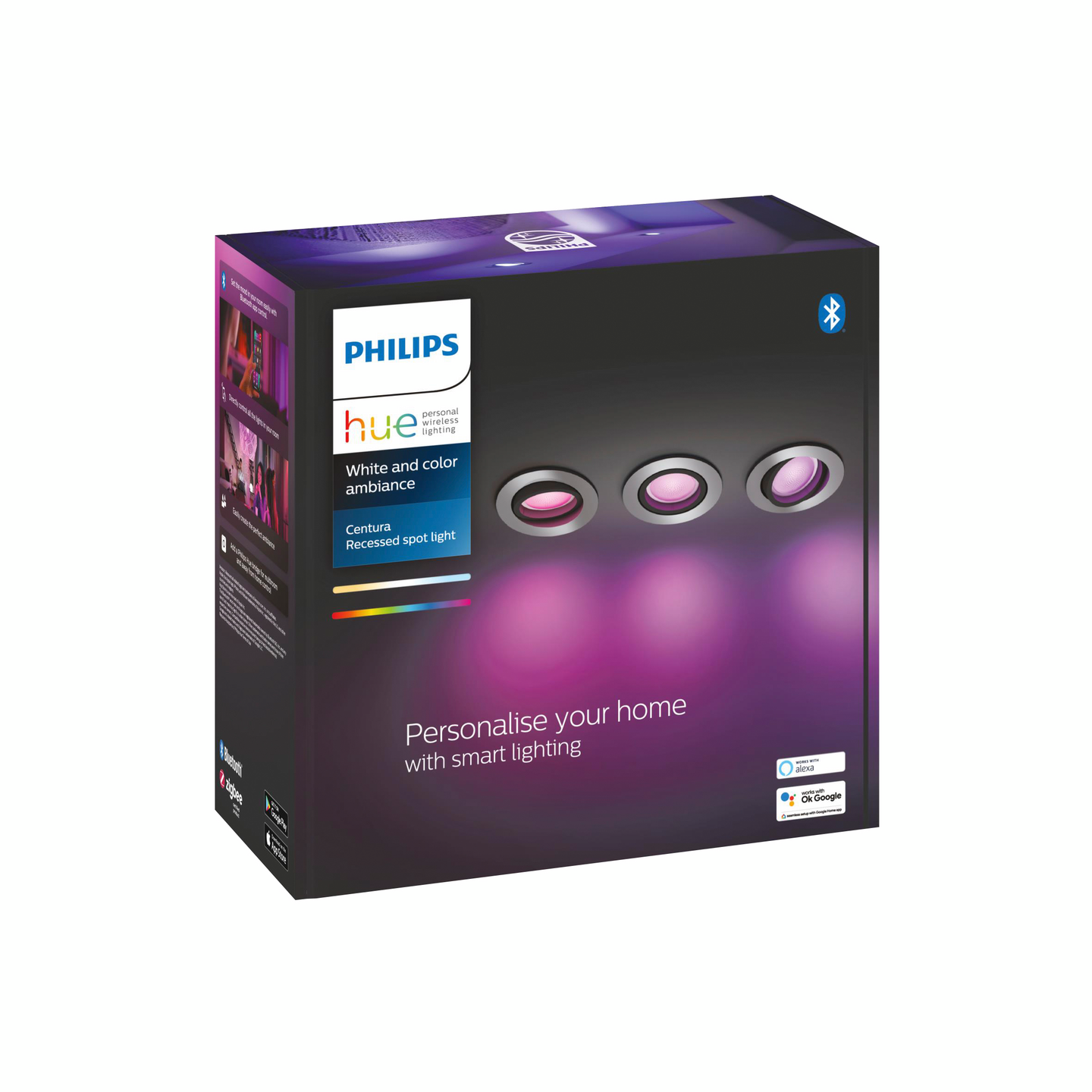 Uppovalaisin Philips Hue CENTURA alumiini 3X5.7W