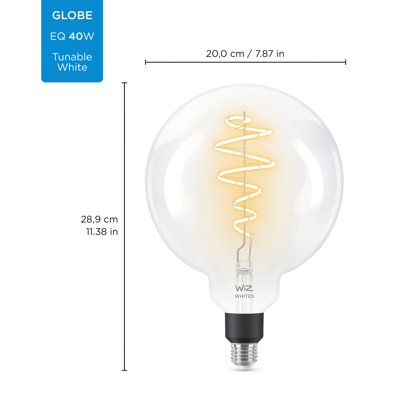 Led-lamppu WiZ WI-FI 6.7W E27 G200 927-65 Filament tw kirkas