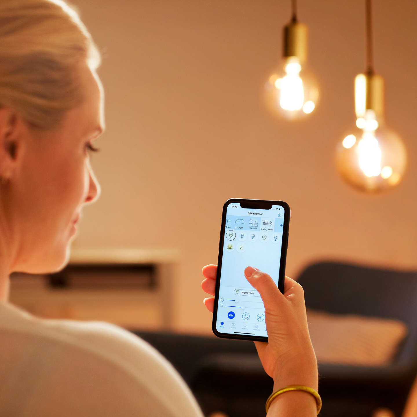 Led-lamppu WiZ WI-FI 7W E27 TW G200 920-50 Filament MERIPIHKA