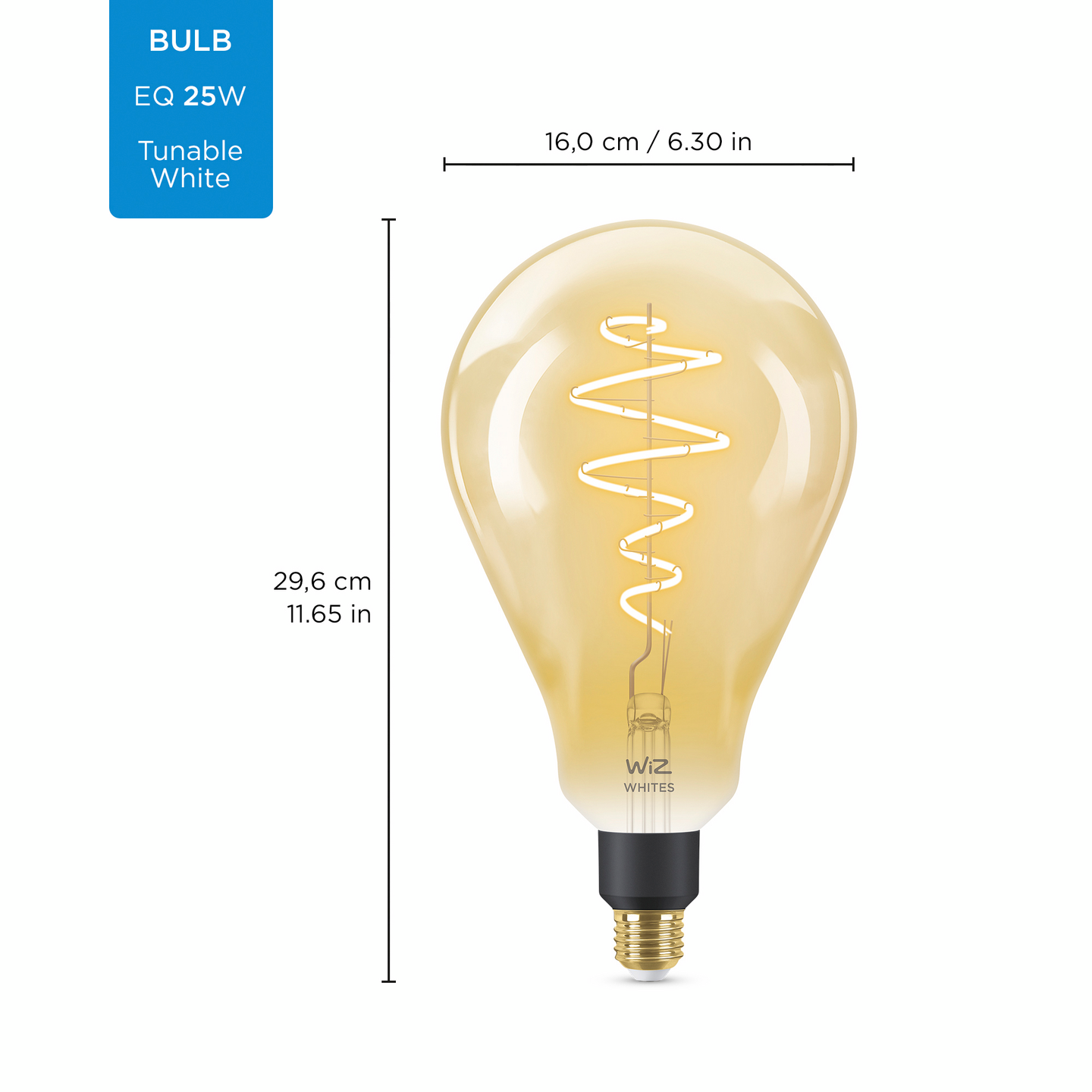 Led-lamppu WiZ WI-FI 6W E27 TW PS160 920-50 FIL MERIPIHKA
