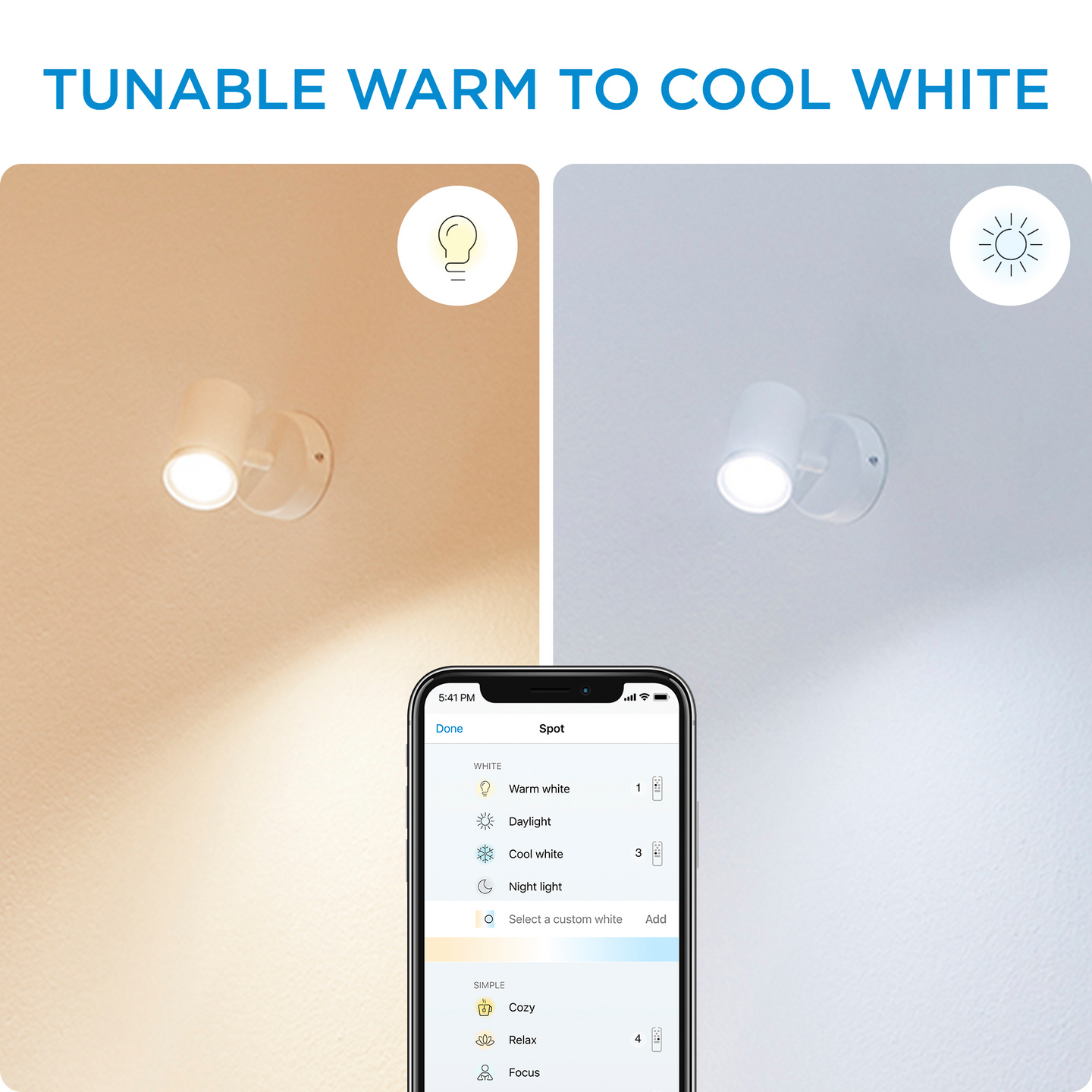 Kohdevalaisin WiZ imageo valkoinen 1X5W