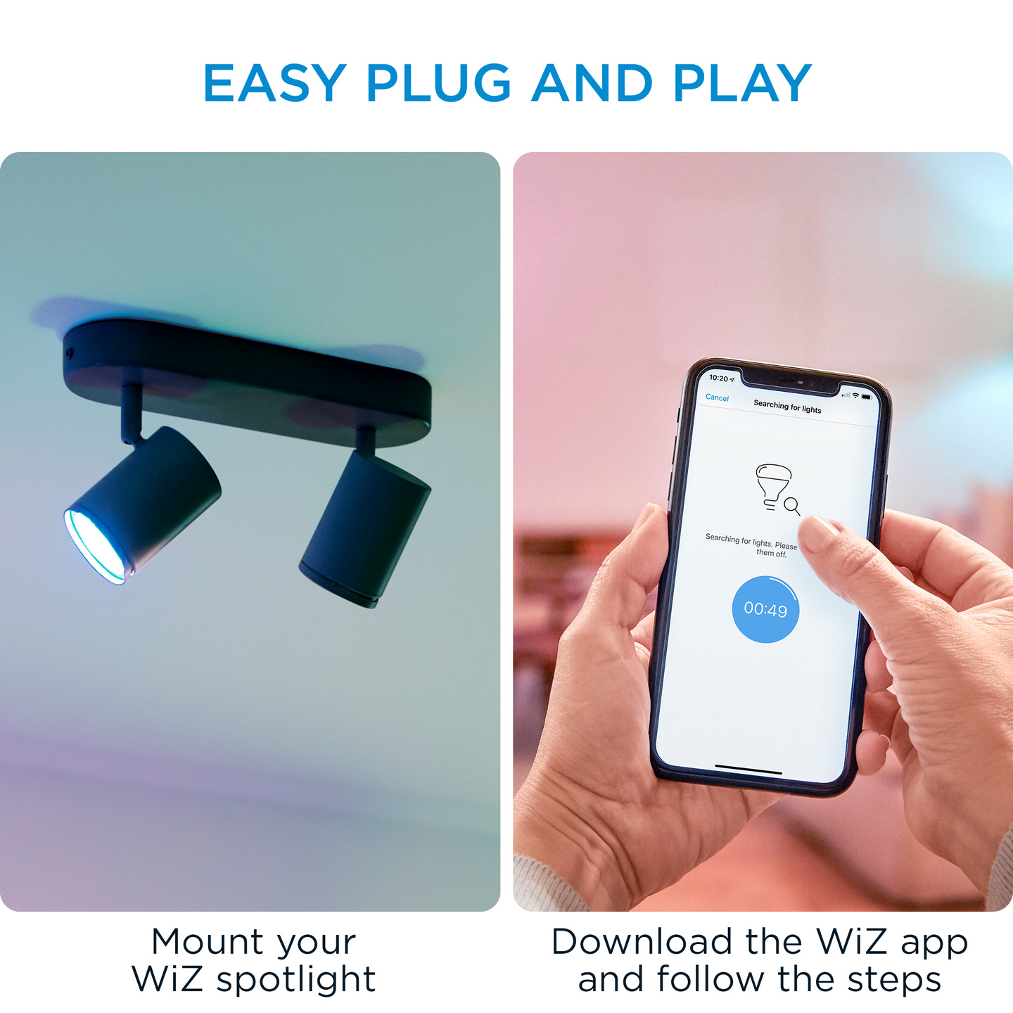 Kohdevalaisin WiZ imageo musta 2X5W