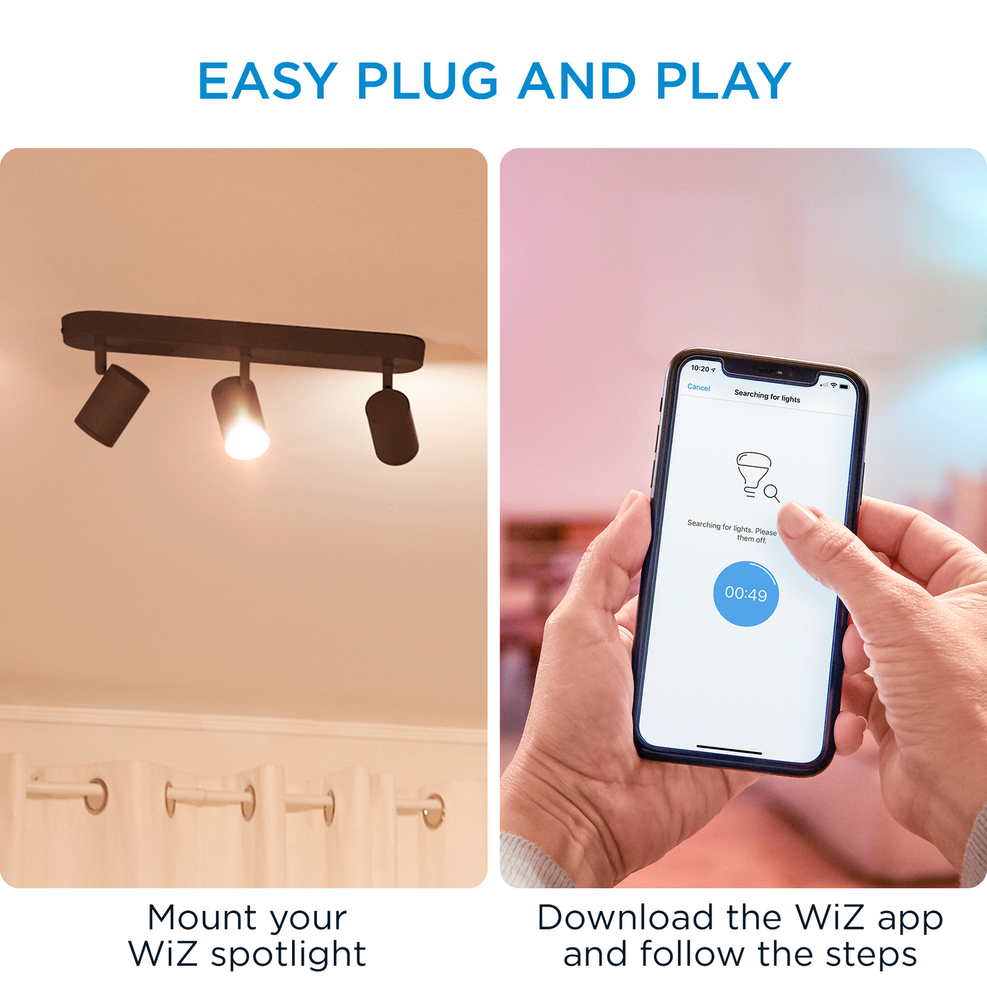 Kohdevalaisin WiZ imageo musta 3X5W