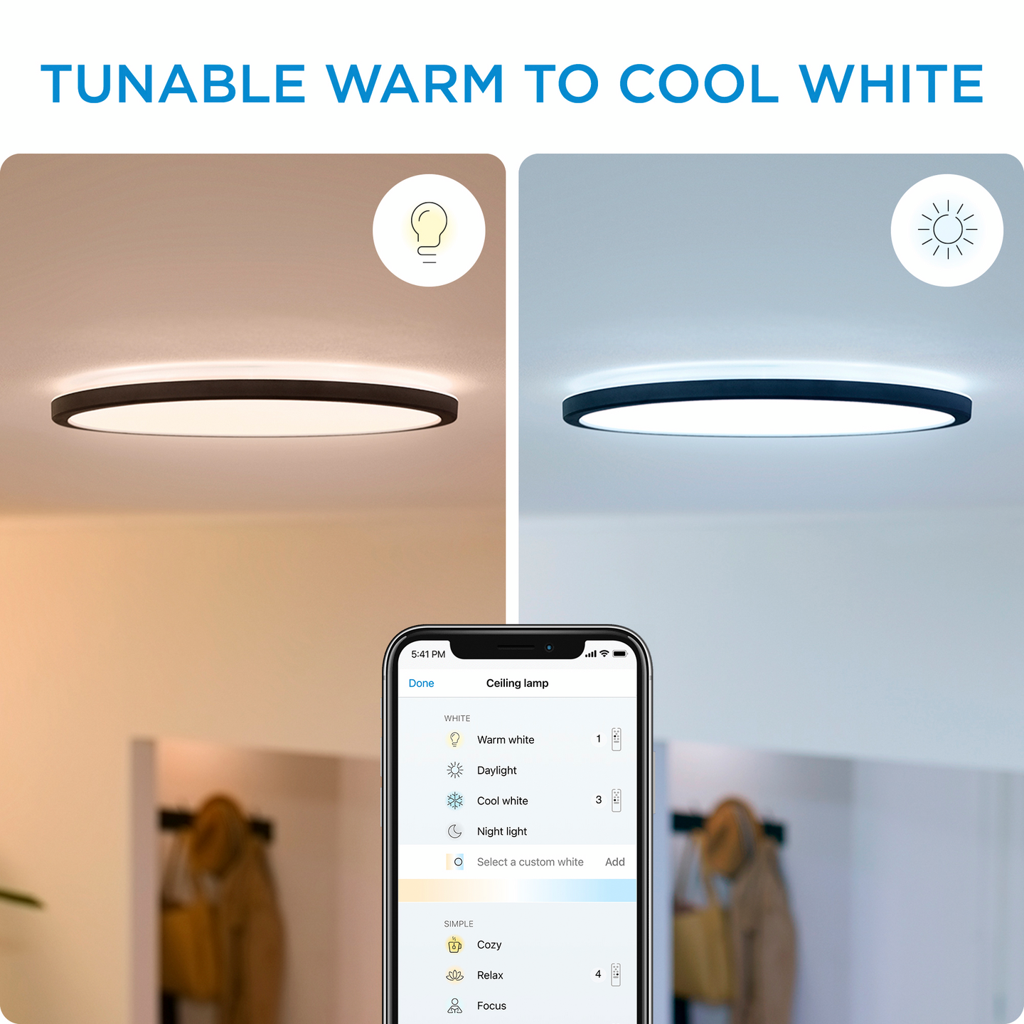 Kattovalaisin WiZ superslim 14W musta