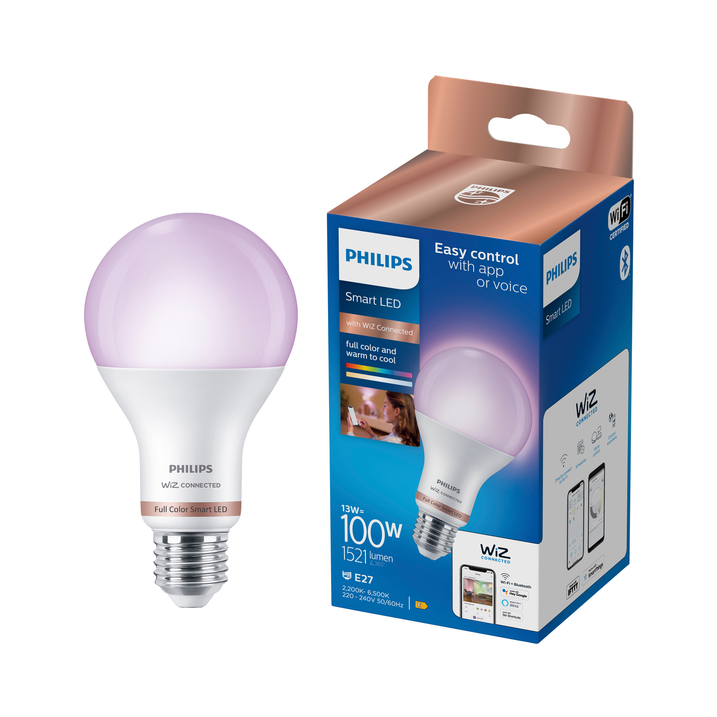 Lamppu Philips Smart LED 13W A67 E27 922-65 RGB color