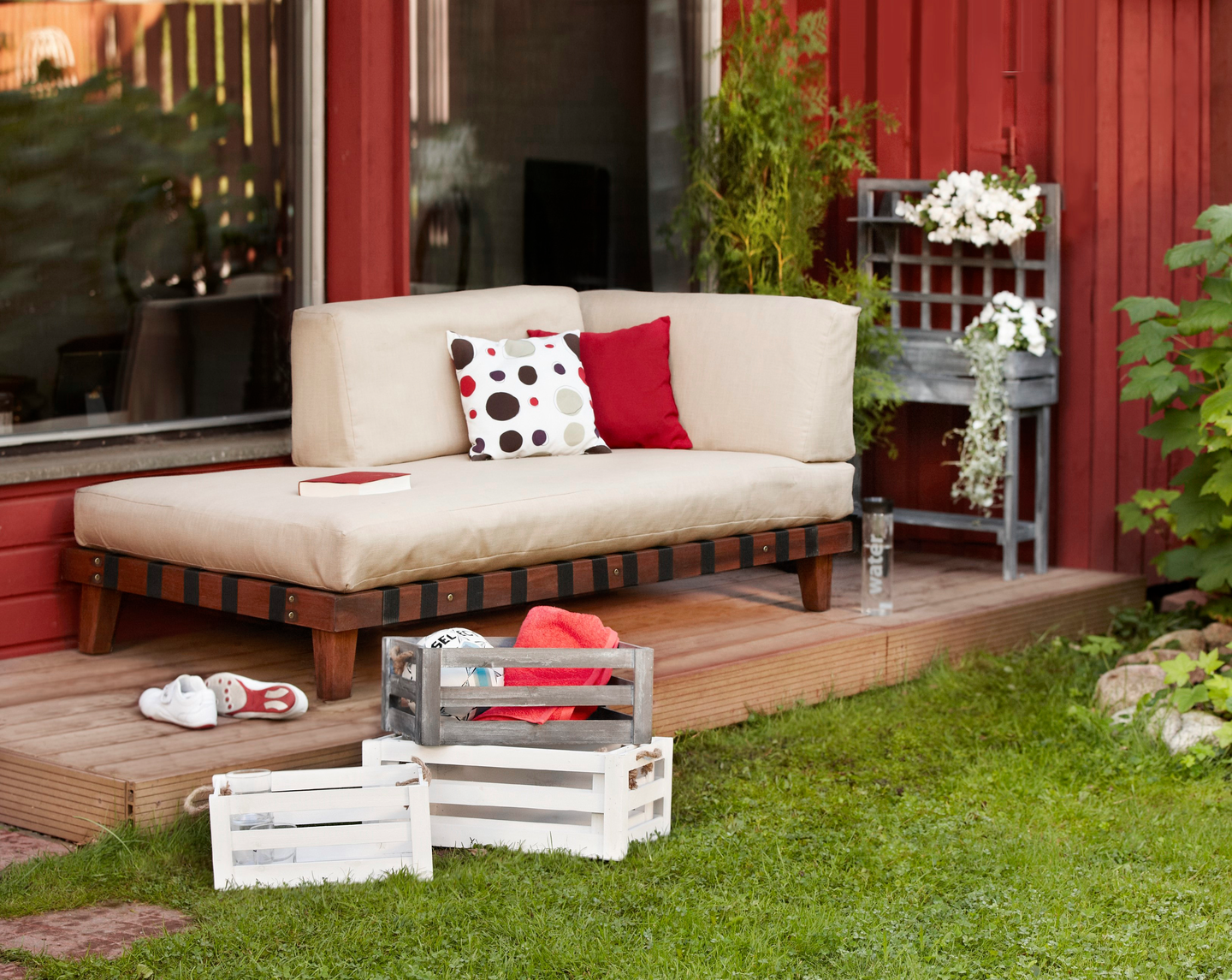 Laatikko Excellent puuta valkoinen S 39x22x17cm