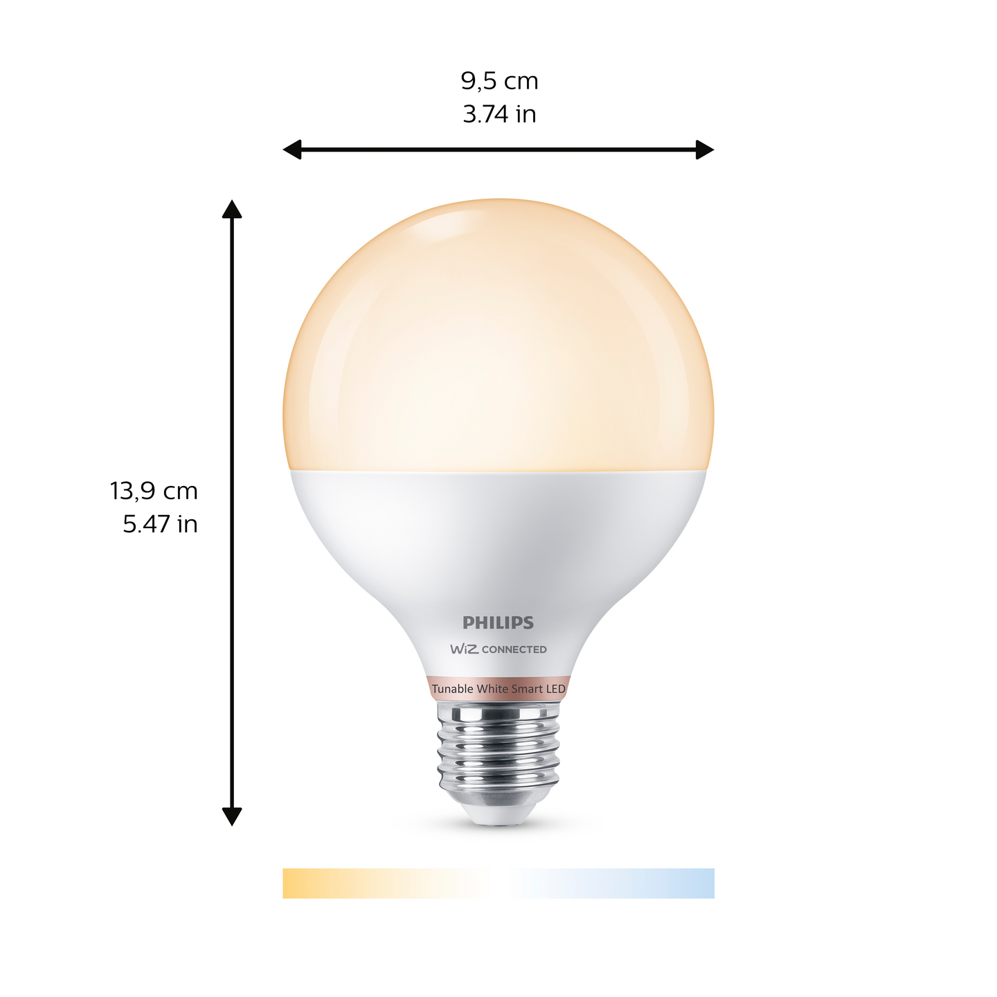 Lamppu Philips Smart LED 11W G95 E27 927-65 tunable white