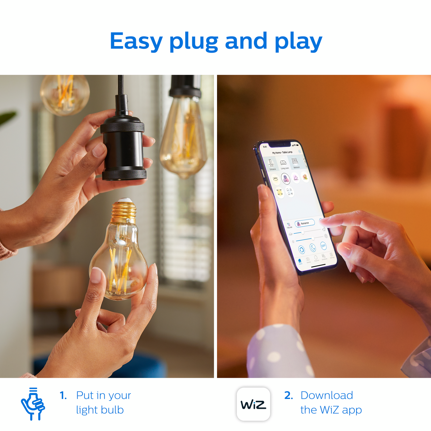 Lamppu Philips Smart LED 7W A60 E27 920-50 meripihka