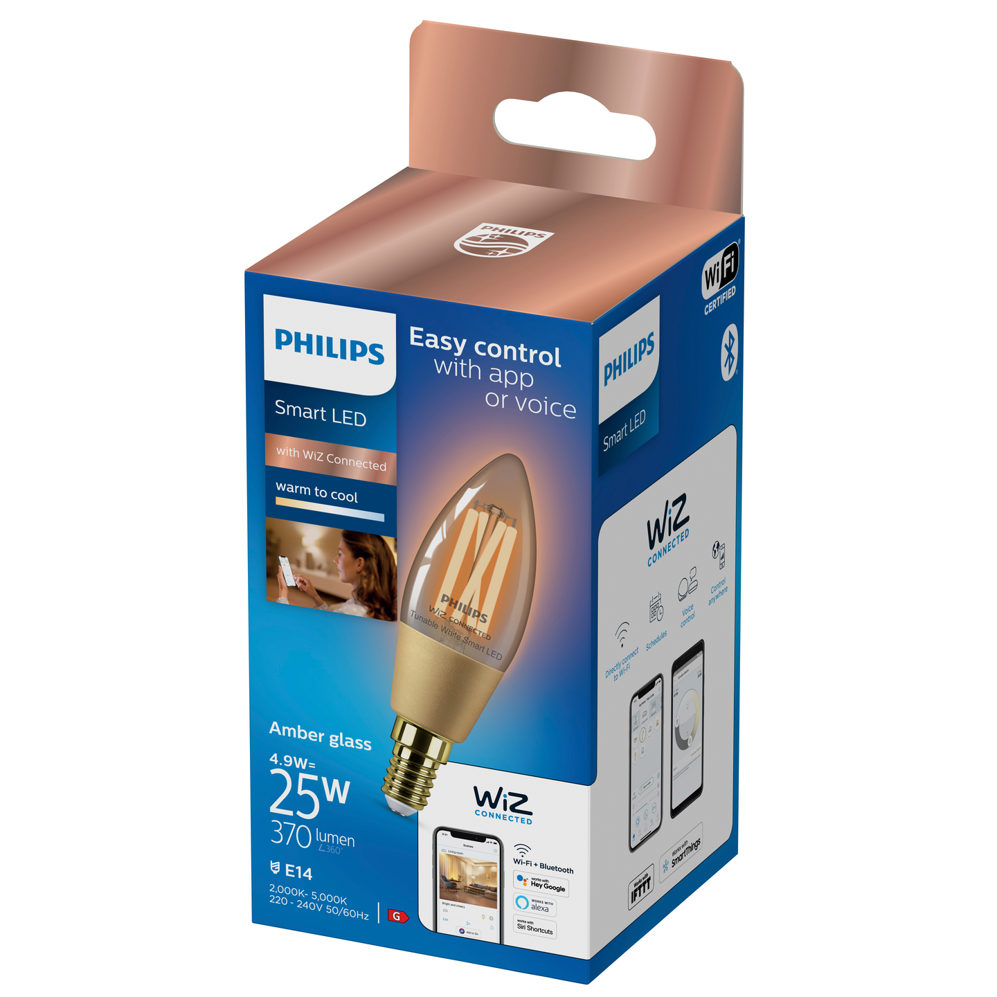 Lamppu Philips Smart LED 4.9W C35 E14 920-50 meripihka