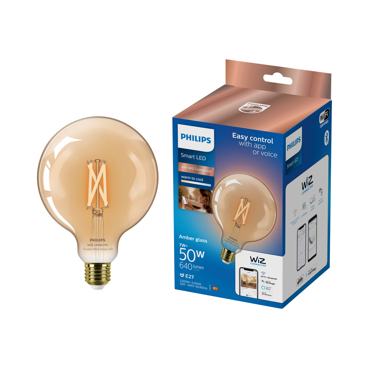 Lamppu Philips Smart LED 7W G125 E27 920-50 meripihka