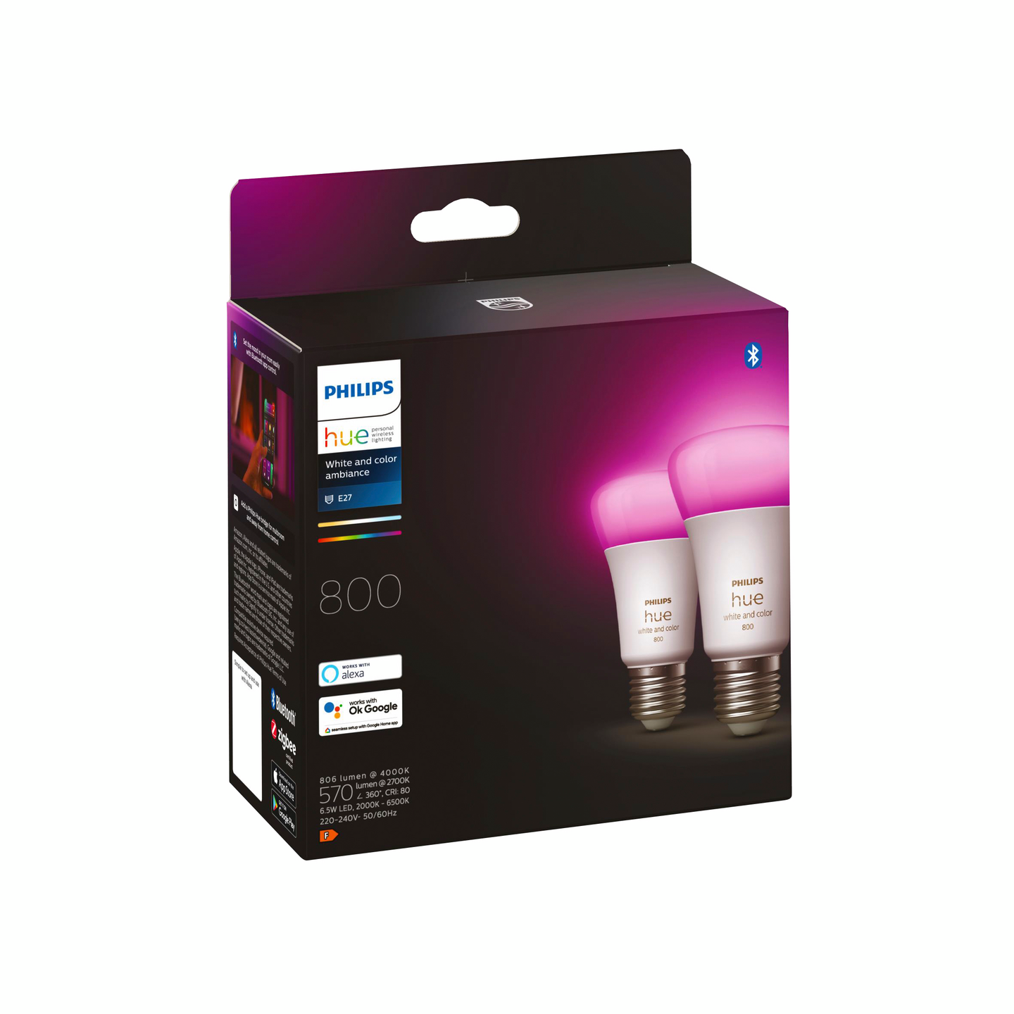 Led-lamppu Hue WCA 6.5W E27 A60 2kpl