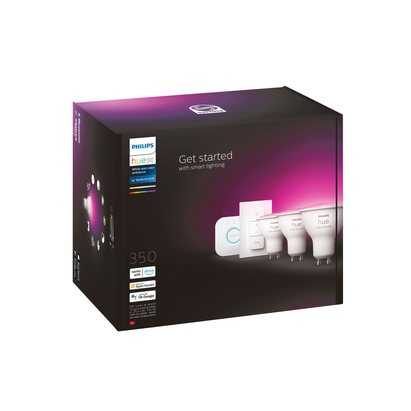 Led kohdelamppu Philips Hue WCA 4.3W GU10 color 3set