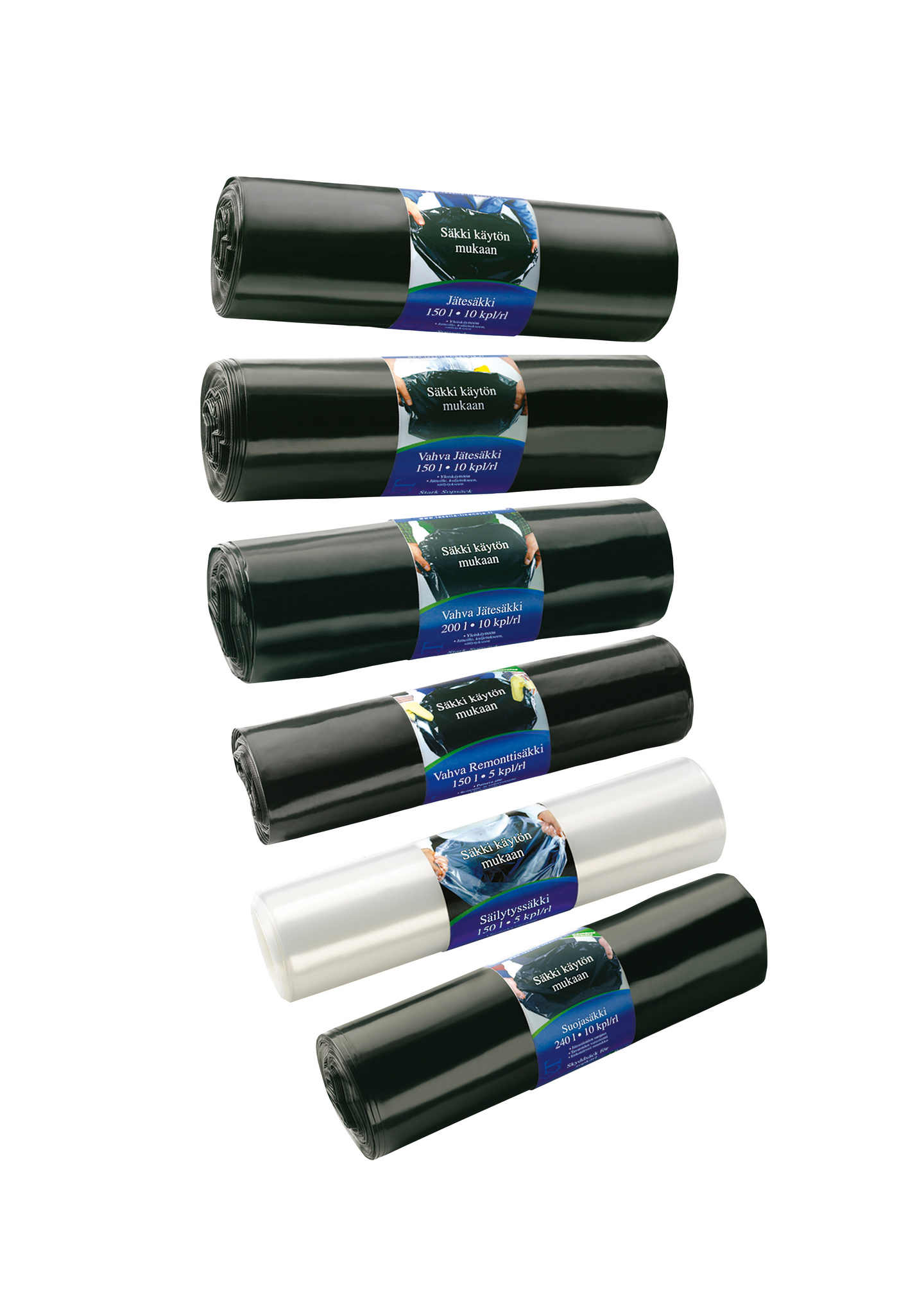 Jätesäkki L&T 240l 10kpl musta